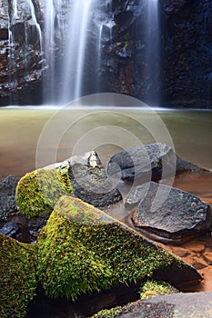 Idyllic paradise waterfall water fall purity photo