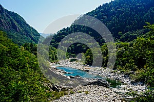 Idyllic part of the Maggia river, Switzerland