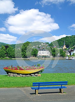 Idyllic Place at Linz am Rhein,Rhine River,Germany