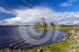 Idyllic scenery with Dunguaire castle photo