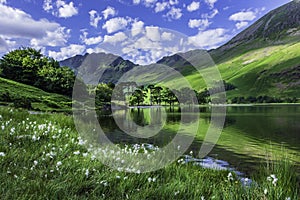 Idyllic scenery of English Lake District in springtime