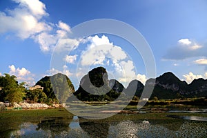 The idyllic scenery in jingxi ,guangxi, china