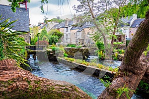 Idyllic scenery at Pont-Aven, a commune in the Finistere department of Brittany (Bretagne) in northwestern France