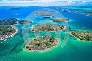 Idyllic small islands archipelago in Dalmatia, Murter island