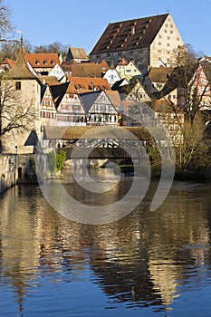 The idyllic small town of Schwaebisch Hall, Germany.