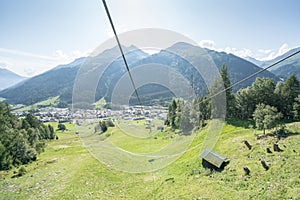 Idyllic summer landscape in the Alps