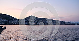 Idyllic sunset over Skopelos island, Greece. Located between Skiathos and Alonissos, Skopelos is a beautiful island that