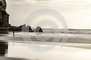 Idyllic Surfing At Piha, NZ