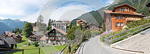 idyllic tourist destination Wengen, Bernese Oberland village switzerland