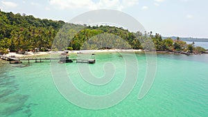 Idyllic tropical beach scenery on a paradise island in Thailand