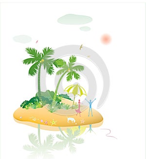 Idyllic tropical island