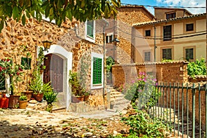 Beautiful old village on Majorca island, Spain