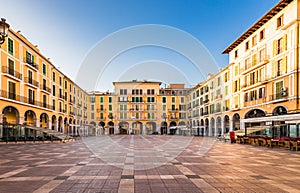 Palma de Majorca, Plaza de Mayor at the historic old town photo