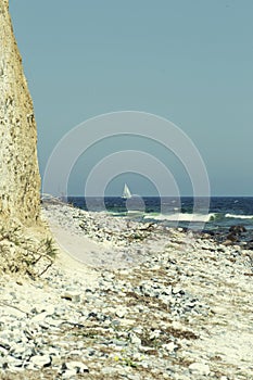 Idyllic view of the sand beach