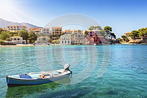 The idyllic village of Assos on the Ionian island of Cephalonia, Greece