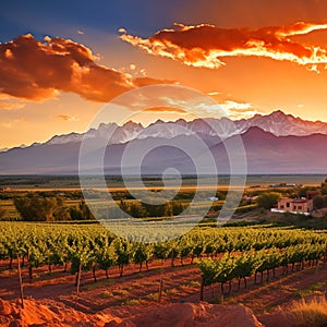 Idyllic Vineyards of Mendoza, Argentina