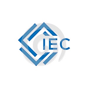 IEC letter logo design on white background. IEC creative circle letter logo concept