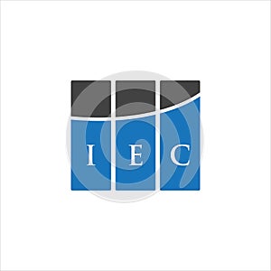 IEC letter logo design on WHITE background. IEC creative initials letter logo concept. IEC letter design