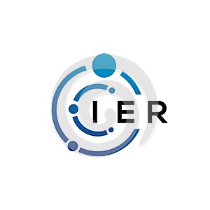 IER letter technology logo design on white background. IER creative initials letter IT logo concept. IER letter design
