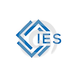 IES letter logo design on white background. IES creative circle letter logo concept photo