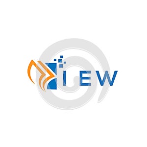 IEW credit repair accounting logo design on white background. IEW creative initials Growth graph letter logo concept. IEW business