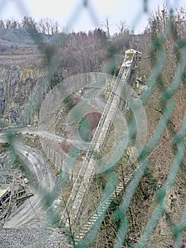 Iew from a lookout point on the quarry of Lessines