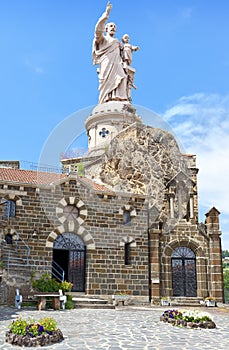 Iew of Saint Joseph de Bon Espoir Espaly statue