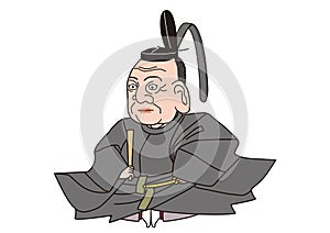 Ieyasu Tokugawa, one of Japan`s three great heroes who started the Edo Shogunate