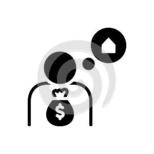 Black solid icon for If, only and supposing