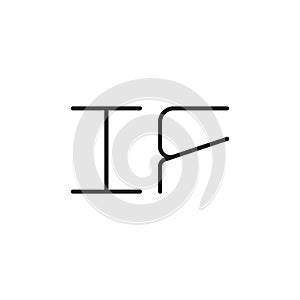 if initial letter vector logo icon