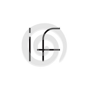 if initial letter vector logo icon