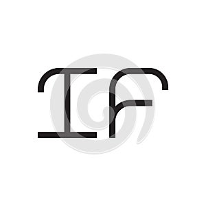 if initial letter vector logo icon