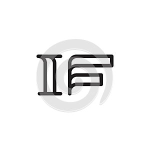 if initial letter vector logo icon
