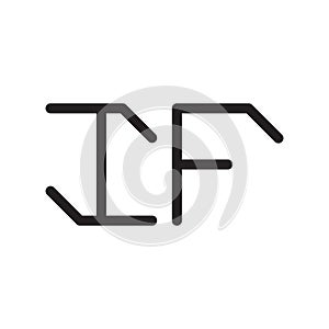 if initial letter vector logo icon