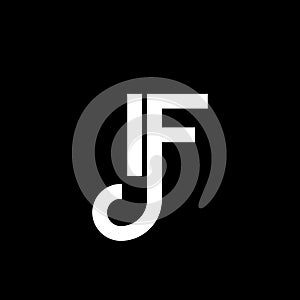 IF letter logo design on black background. IF creative initials letter logo concept. if letter design. IF white letter design on