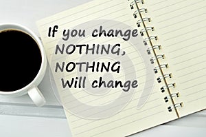 If you change nothing,nothing will change words
