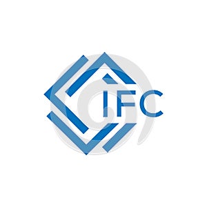 IFC letter logo design on white background. IFC creative circle letter logo concept.