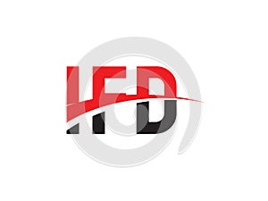 IFD Letter Initial Logo Design Vector Illustration
