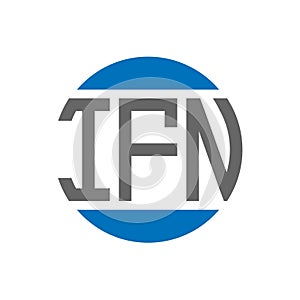 IFN letter logo design on white background. IFN creative initials circle logo concept. IFN letter design