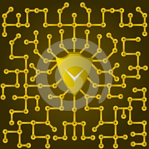 Iformation security concept vector background