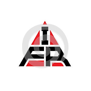 IFR triangle letter logo design with triangle shape. IFR triangle logo design monogram. IFR triangle vector logo template with red