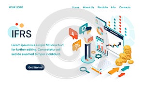 IFRS - International Financial Reporting Standards website design template for setting a comparable global standard