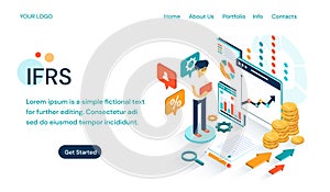 IFRS - International Financial Reporting Standards website design template for setting a comparable global standard photo