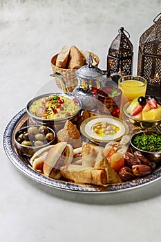 Iftar served in month of Ramadan photo