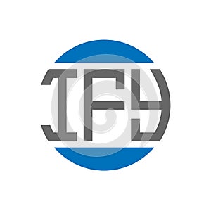 IFY letter logo design on white background. IFY creative initials circle logo concept. IFY letter design