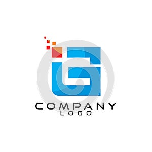 Ig, gi tech, ict, it logo design vector