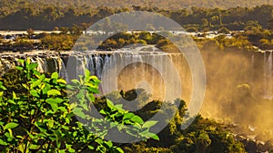 Igauzu Waterfall, Brazil - Colorful Iguazu Waterfall - Cataratas do Iguasu, Brasil UNESCO World Heritage photo