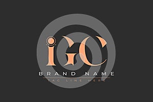 IGC abstract letter logo design