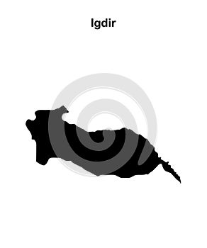 Igdir outline map