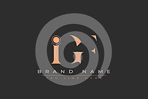 IGF abstract letter logo design
